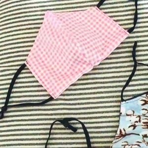 Gingham Pink Face Mask (3 Ply) with Adjustable Straps